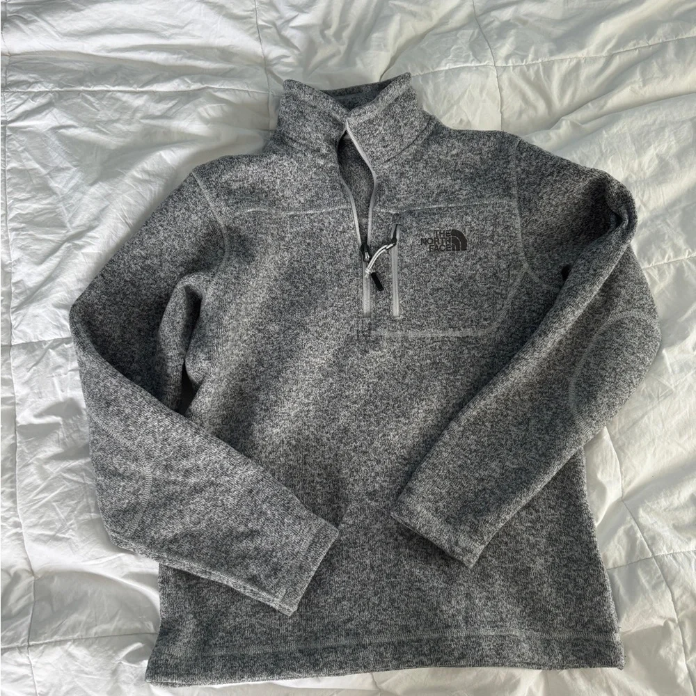 The North Face Men's Small Grey Quarter-Zip Fleece Pullover - Picture 11 of 11
